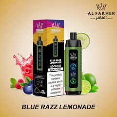 Best Al Fakher-Crown Bar Pro 8000 Puffs_Dual Mode— Blue Razz Lemonade near me in dubai