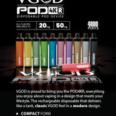 VGOD Pod 4k 4000 Puffs Disposable Vape In Dubai