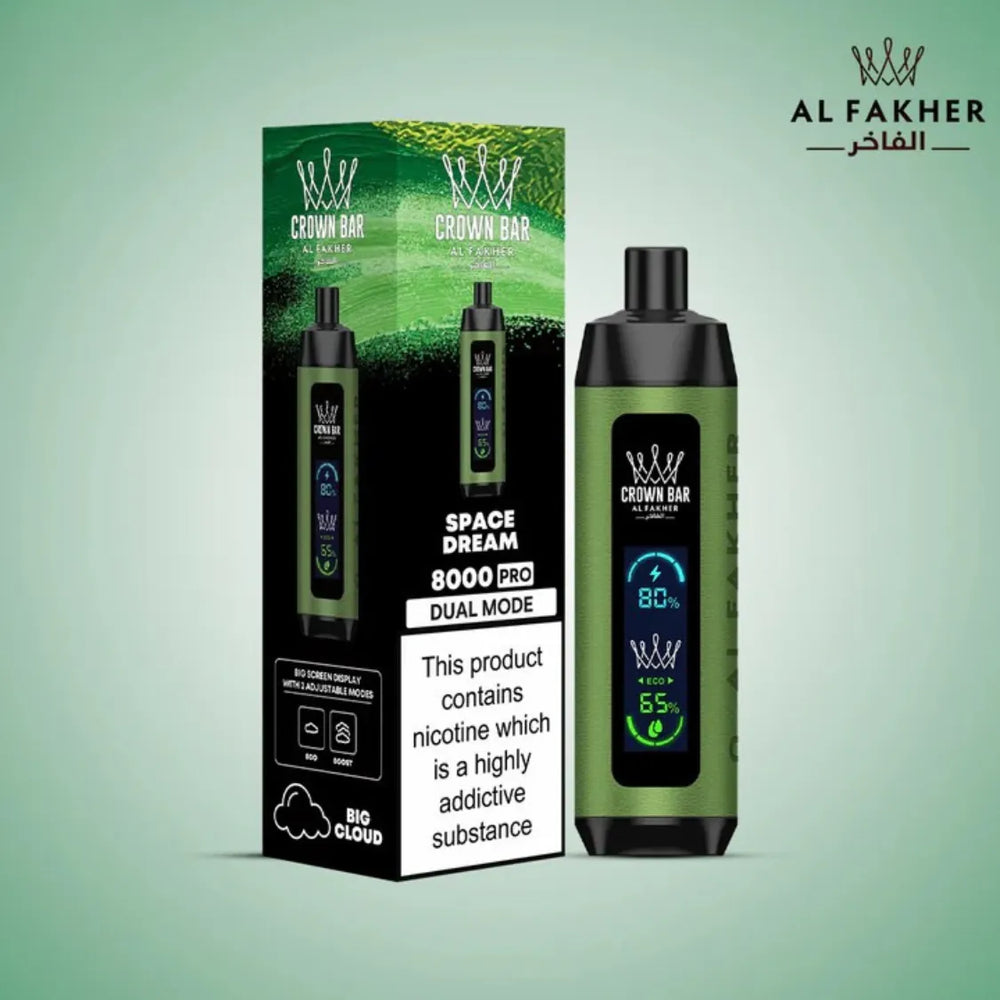 Best Al Fakher-Crown Bar Pro 8000 Puffs_Dual Mode— Space Dream In Dubai 