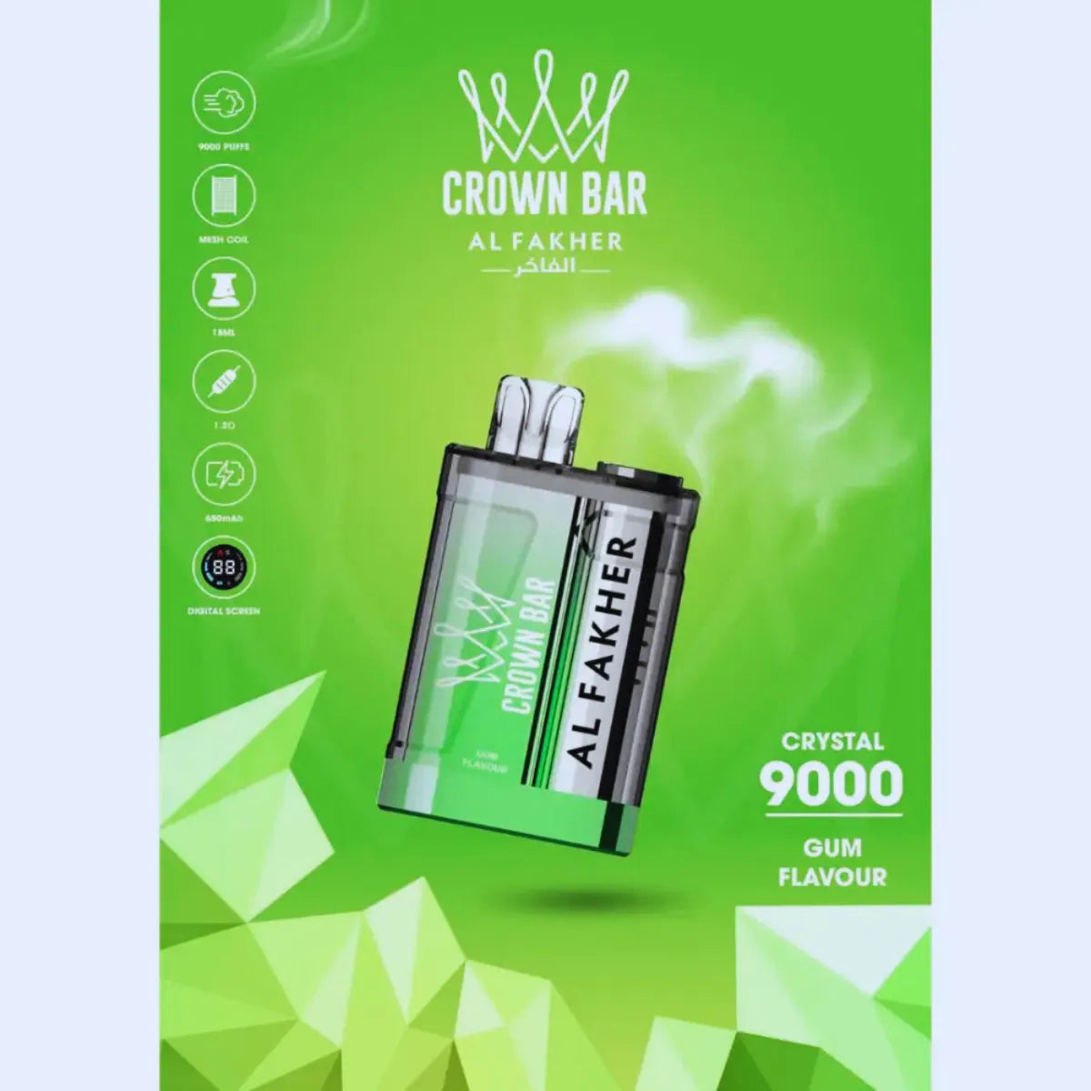Al Fakher Crown Bar Crystal 9000 Puffs 20mg Disposable Vape