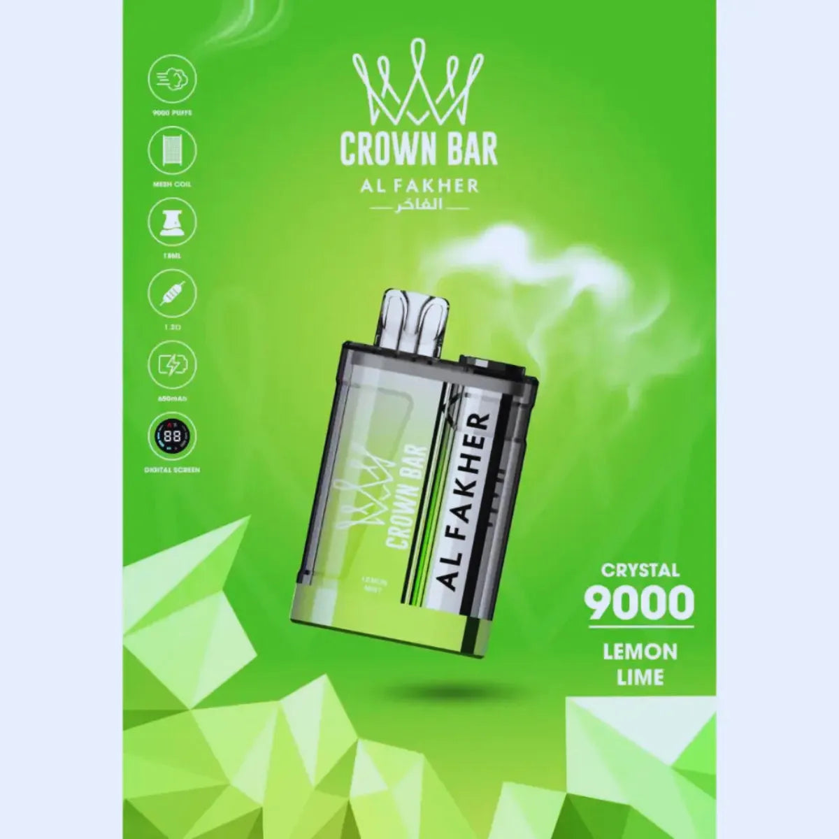 Al Fakher Crown Bar Crystal 9000 Puffs 20mg Disposable Vape