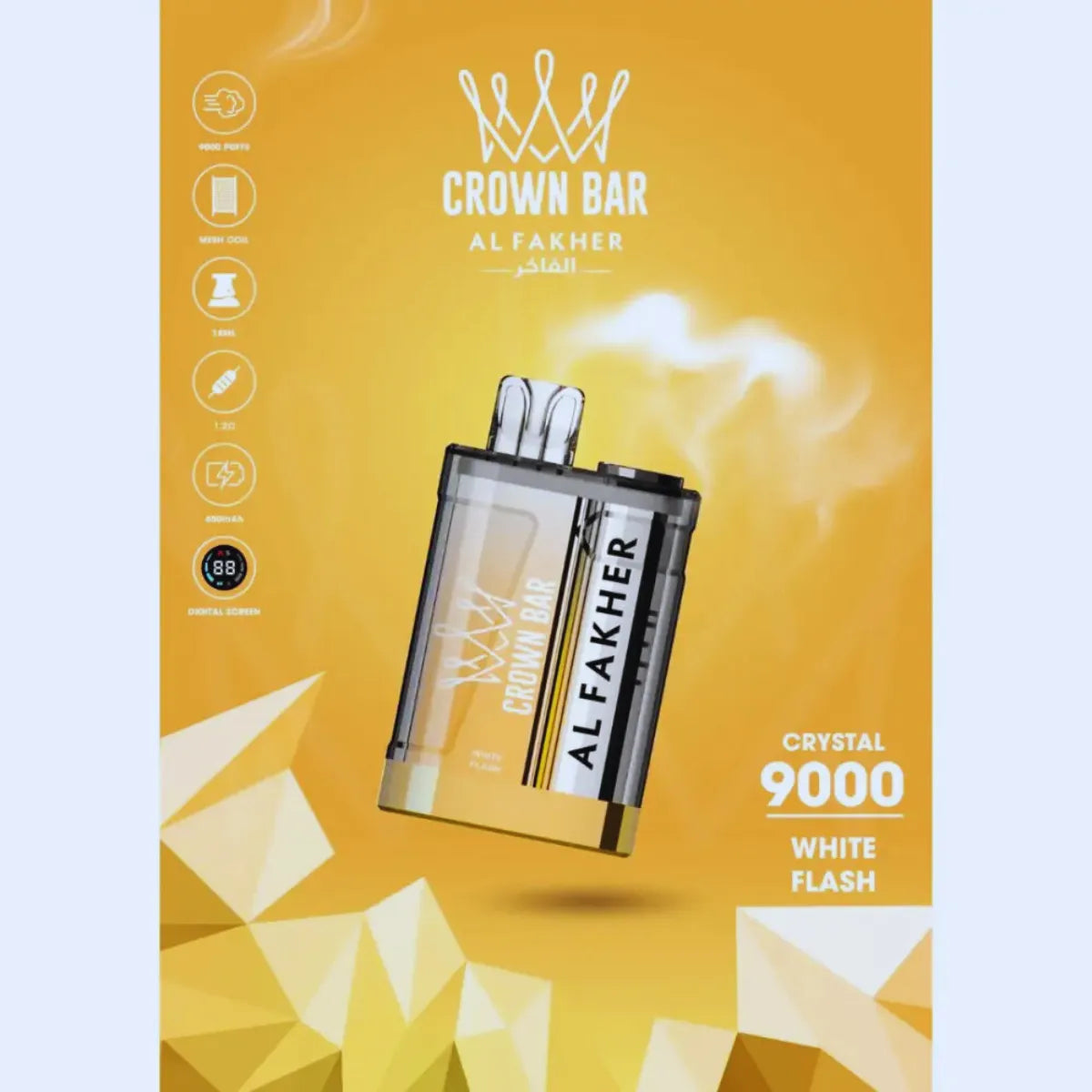 Al Fakher Crown Bar Crystal 9000 Puffs 20mg Disposable Vape