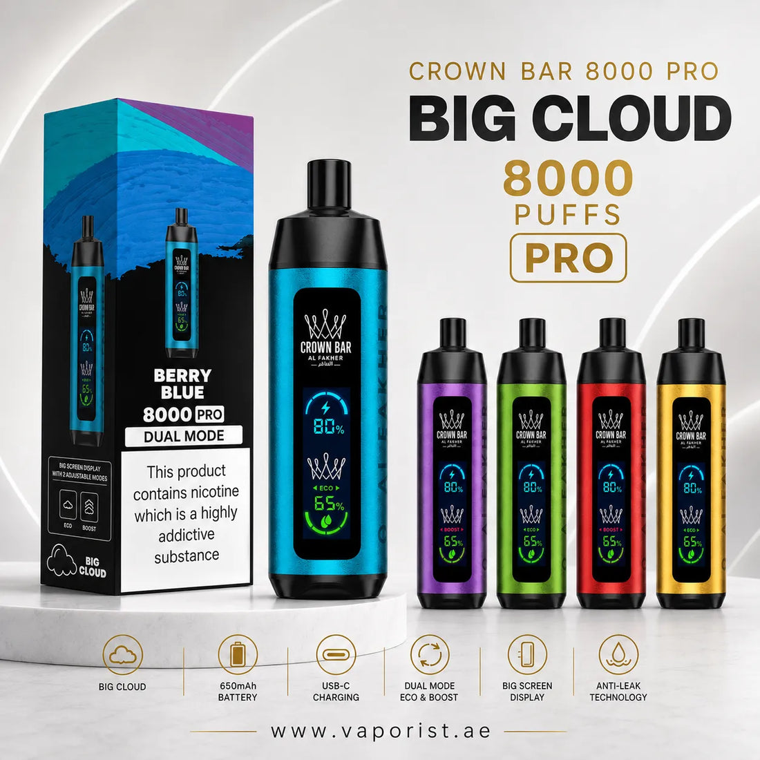 Al Fakher Vape Crown Bar 8000 Disposable Vape