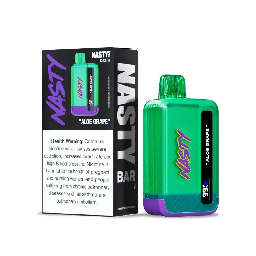 Aloe Grape- Nasty Bar 8500 Puffs Disposable Vape 20mg in Dubai, UAE