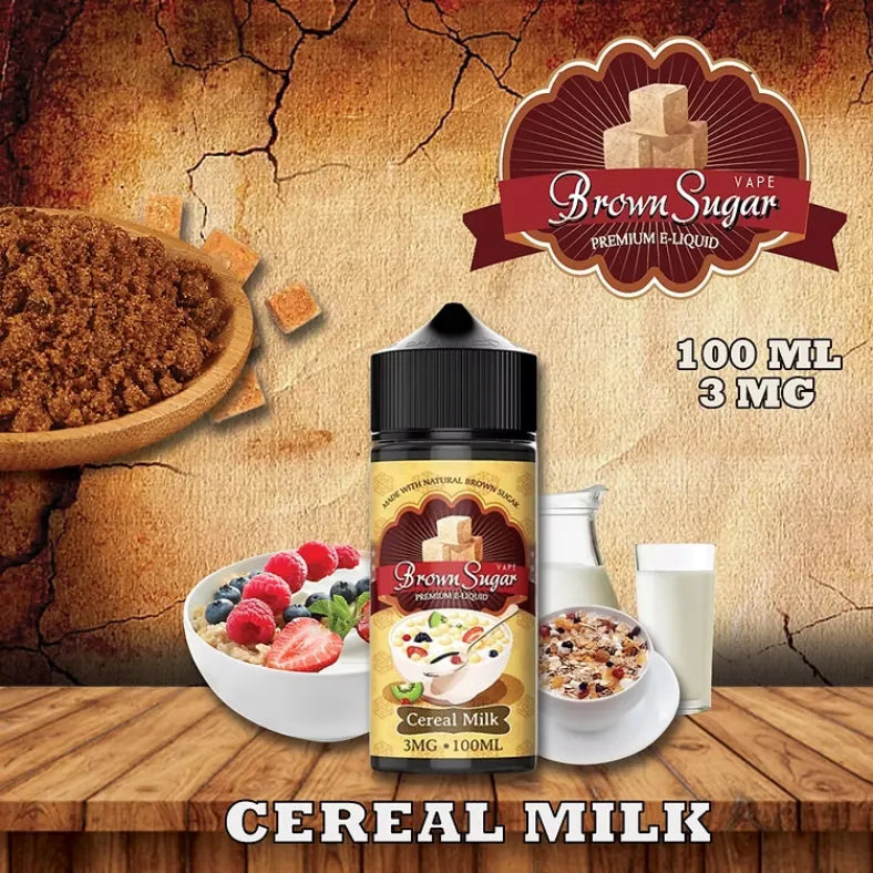 BROWN SUGAR PREMIUM VAPE JUICE 100ML E-LIQUID- CEREAL MILK