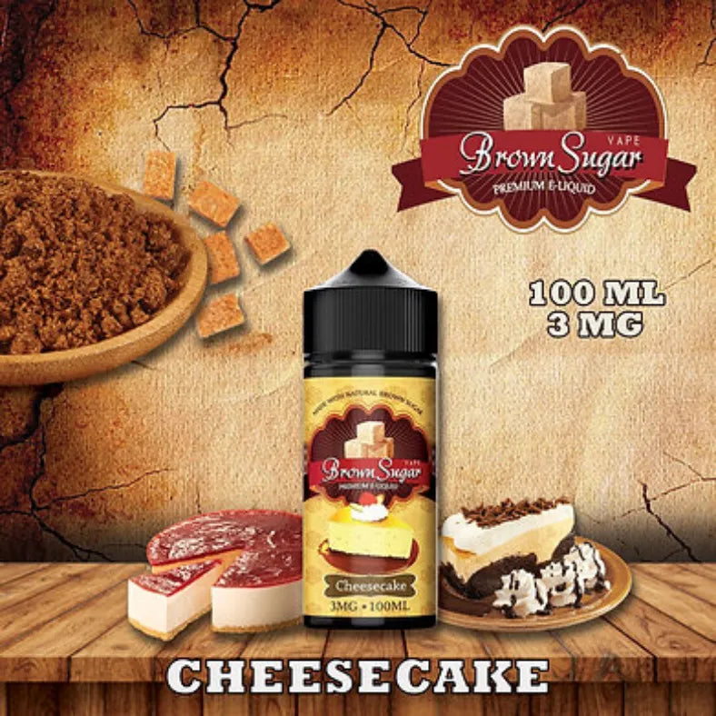 BROWN SUGAR PREMIUM VAPE JUICE 100ML E-LIQUID- CHEESES CAKE