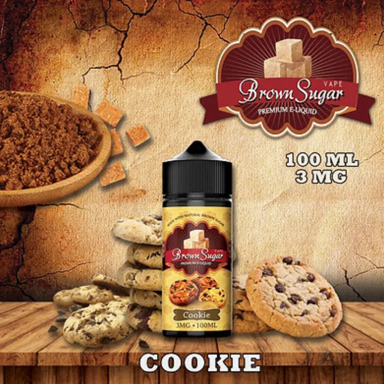 BROWN SUGAR PREMIUM VAPE JUICE 100ML E-LIQUID- COOKIE 