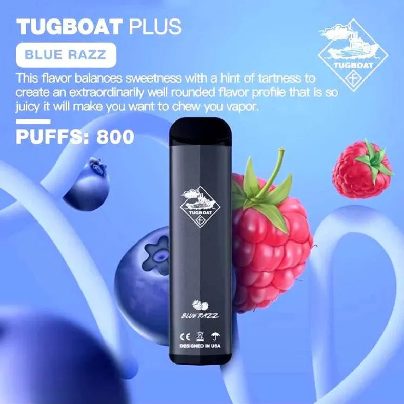 Blue Razz - Tugboat Plus 800 Puffs Disposable Vape in Dubai, UAE  