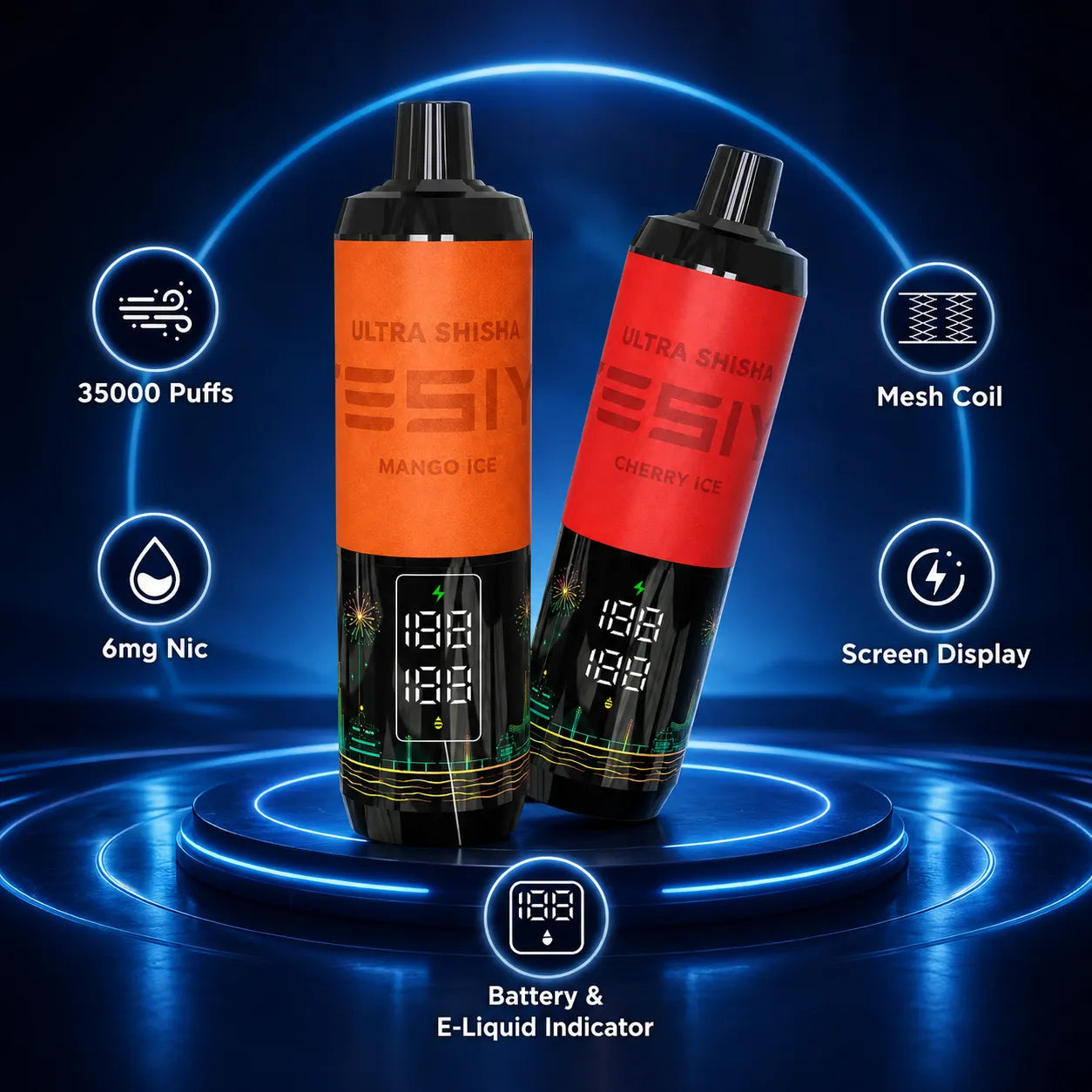 TESIYI Ultra Shisha 35000 Puffs Disposable Vape 6mg