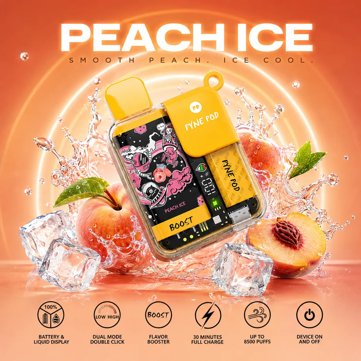 PYNE POD Boost 8500 Puffs Disposable Vape 50mg