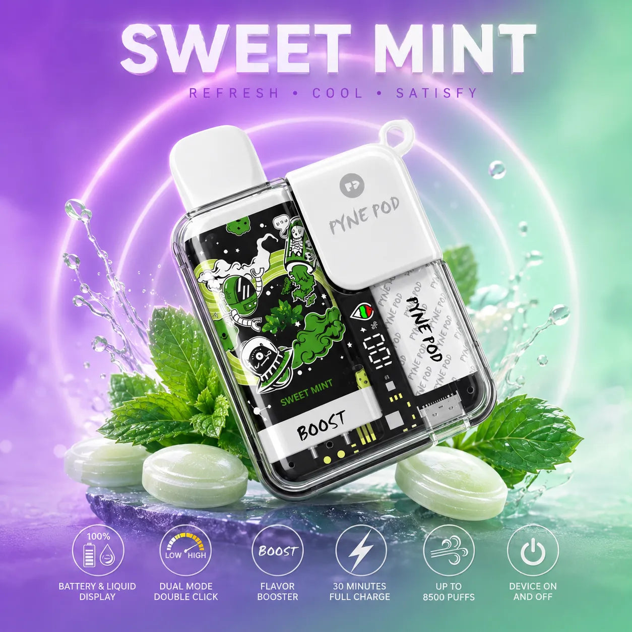 PYNE POD Boost 8500 Puffs Disposable Vape 50mg