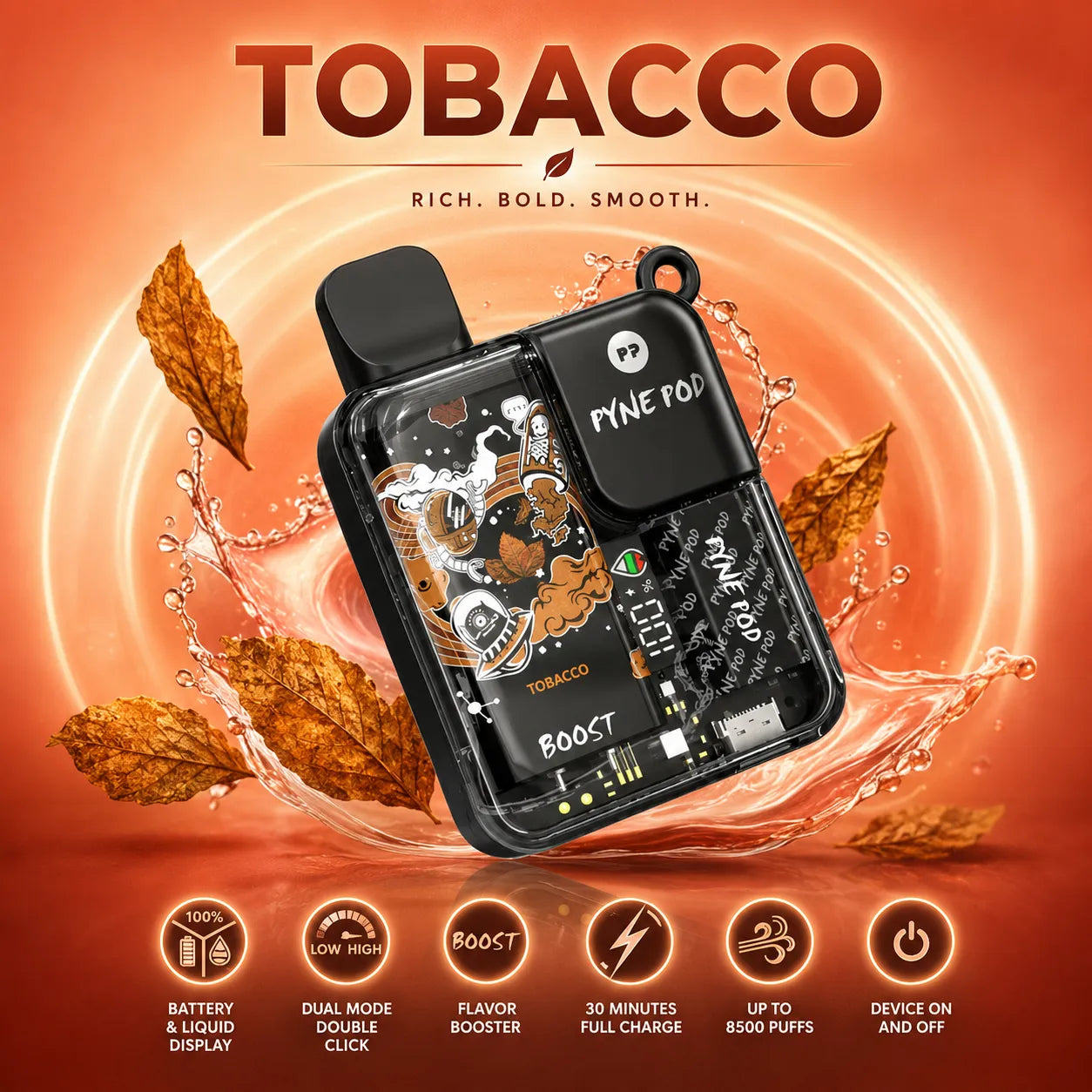 PYNE POD Boost 8500 Puffs Disposable Vape 50mg