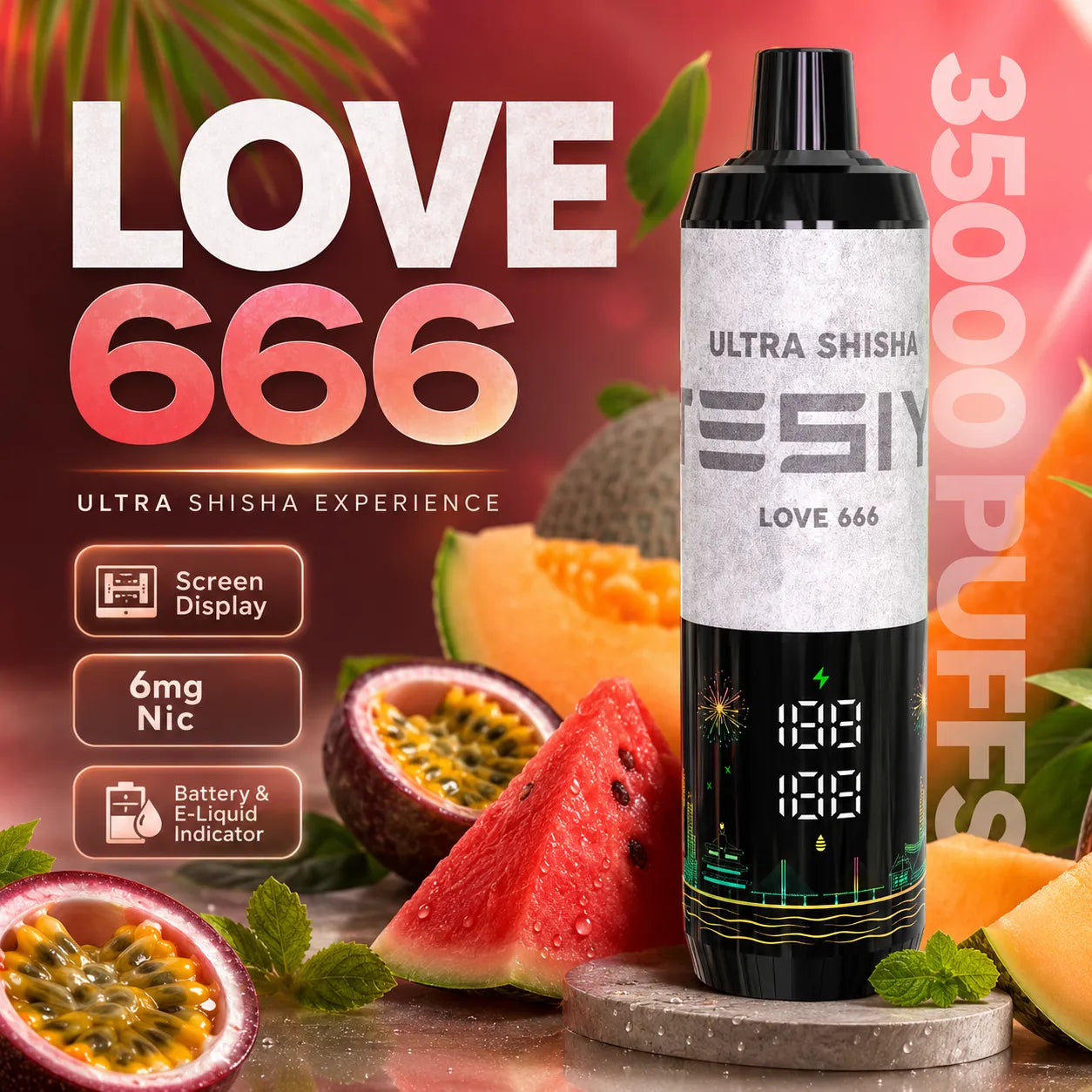 TESIYI Ultra Shisha 35000 Puffs Disposable Vape 6mg