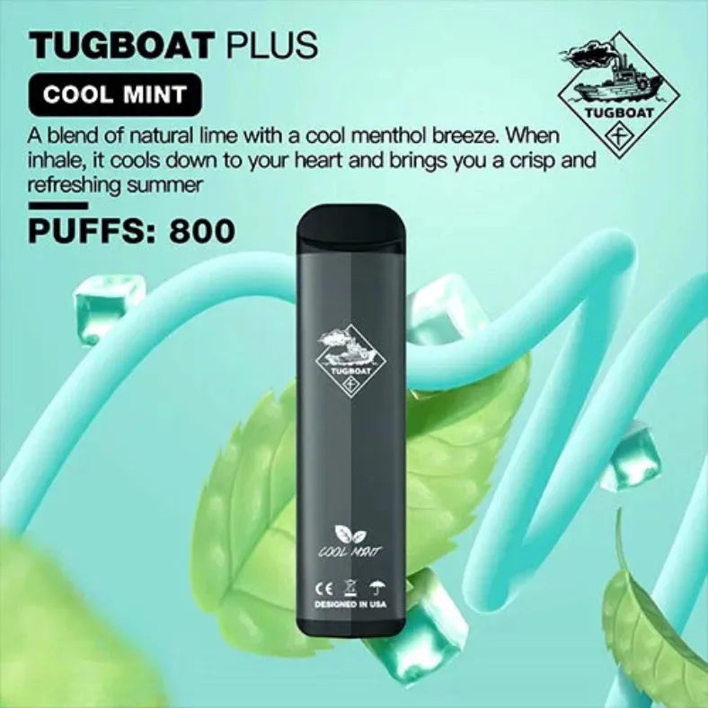  Cool Mint - Tugboat Plus 800 Puffs Disposable Vape in Dubai, UAE 