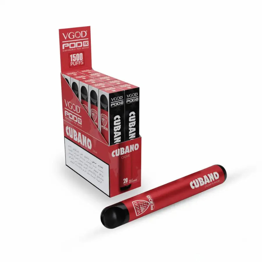 Cubano Cigar-VGOD Pod 1k 1500 Puffs Disposable Vape In Dubai, UAE 