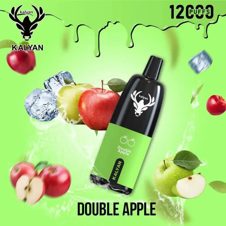 Double Apple  - Kalyan Pro 12000 Puffs Disposable Vape 50mg in Dubai, UAE