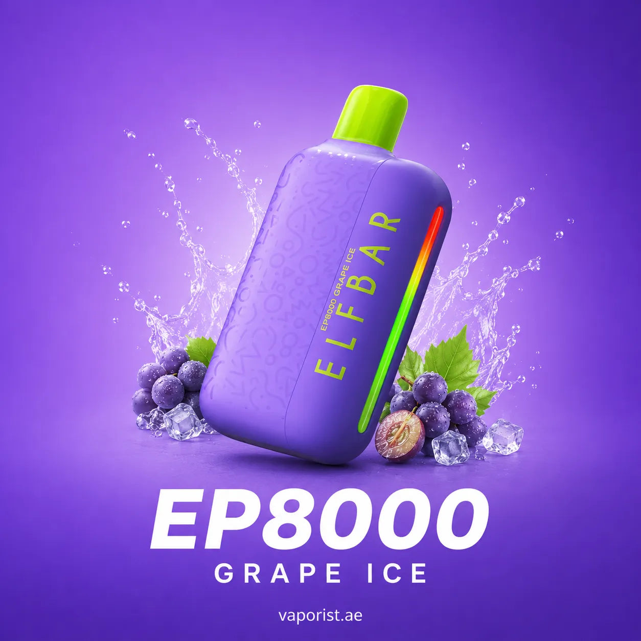 ELFBAR EP8000 GRAPE ICE IN Disposable vape in dubai