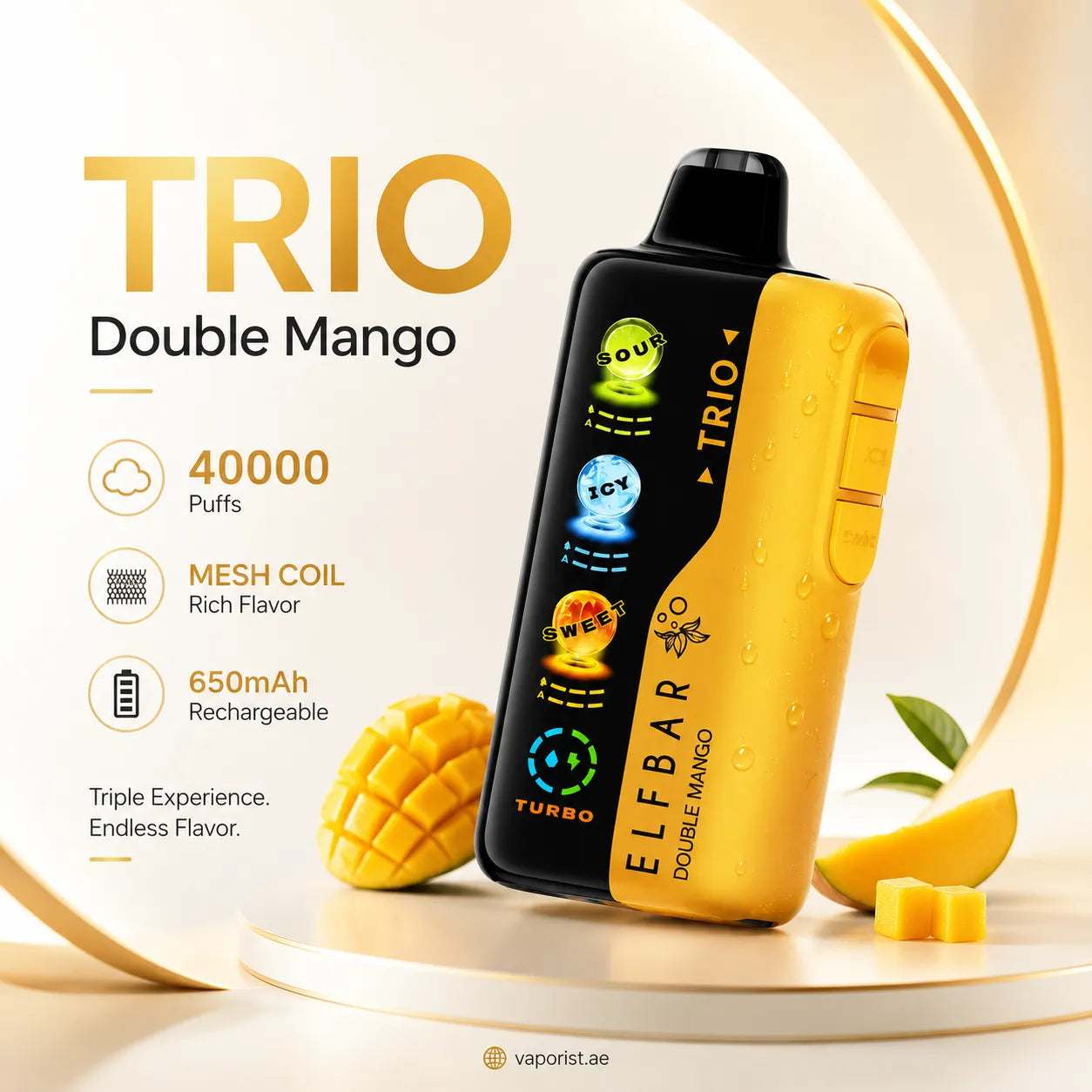 ELFBAR Trio double mango disposable vape 40000 Puffs