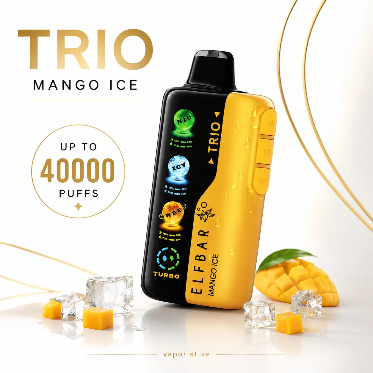 ELFBAR Trio mango ice disposable vape 40000 Puffs