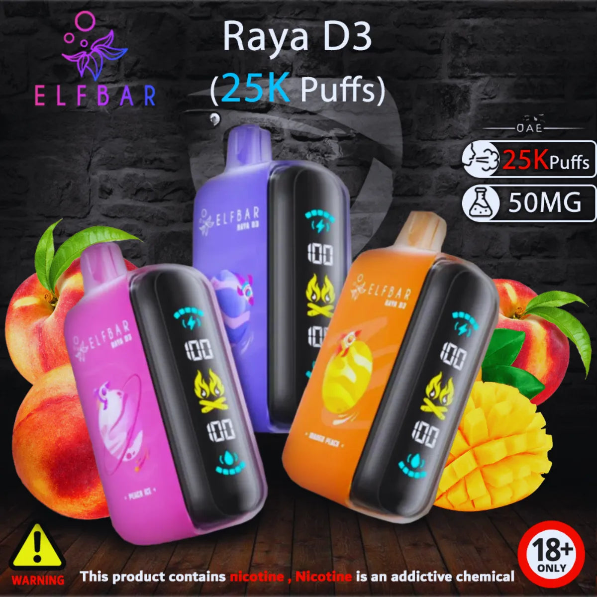 ELF BAR Raya D3 25000 Puffs Disposable Vape In Dubai