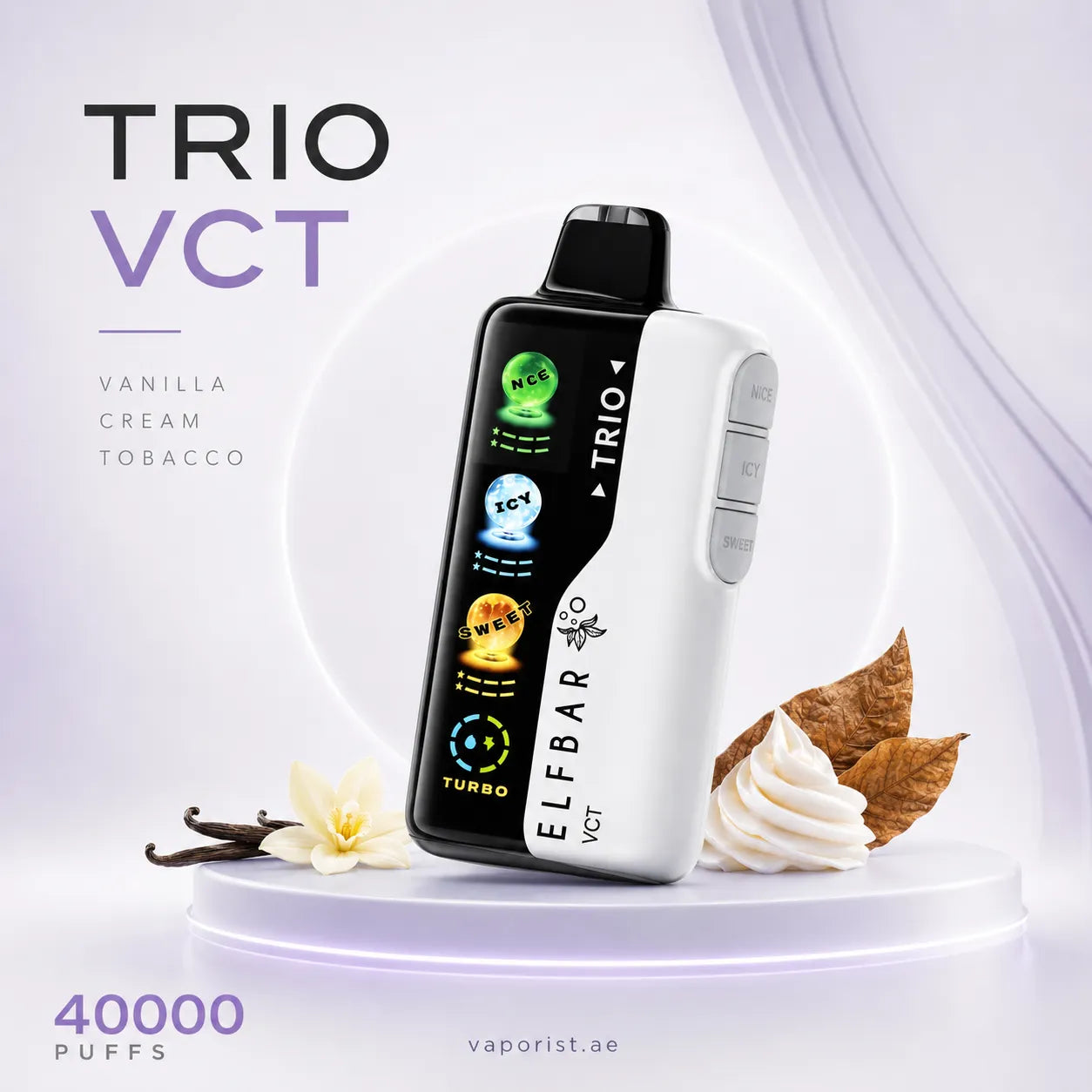  Elfbar Trio VCT disposable vape device 40000 PUFFS'.