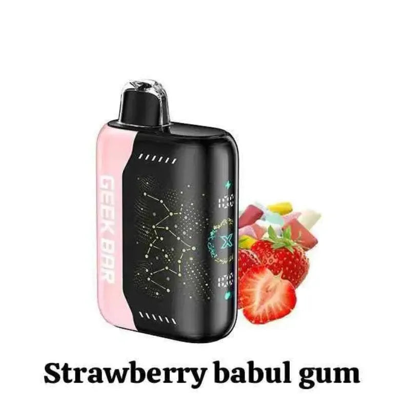 Strawberry Babul Gum  - Geek Bar 25000 Puffs Disposable Vape 50mg in Dubai, UAE