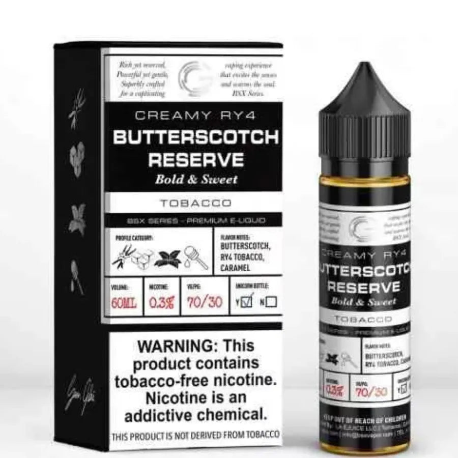 Butter Scotch Reserve - GLAS Basix Series 60ml E-Liquid in 3mg & 6mg Nicotine in Dubai