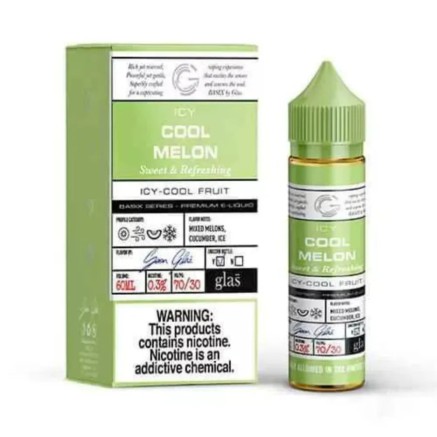 Cool Melon - GLAS Basix Series 60ml E-Liquid in 3mg & 6mg Nicotine in Dubai