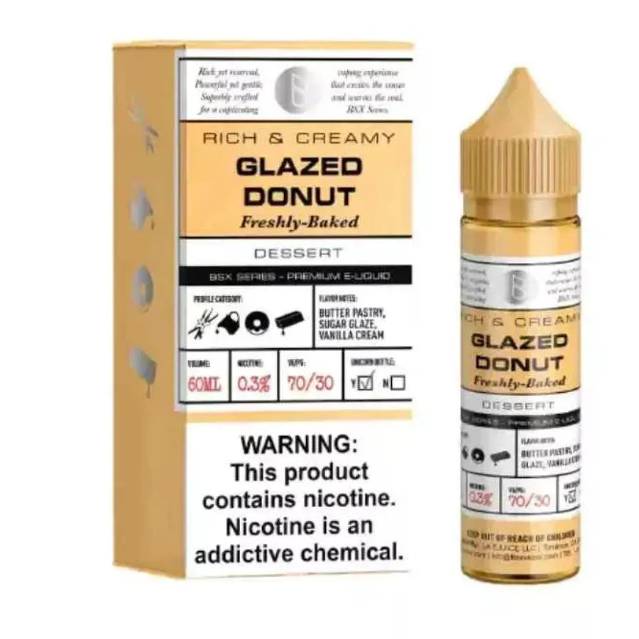 Glazed Donut - GLAS Basix Series 60ml E-Liquid in 3mg & 6mg Nicotine in Dubai