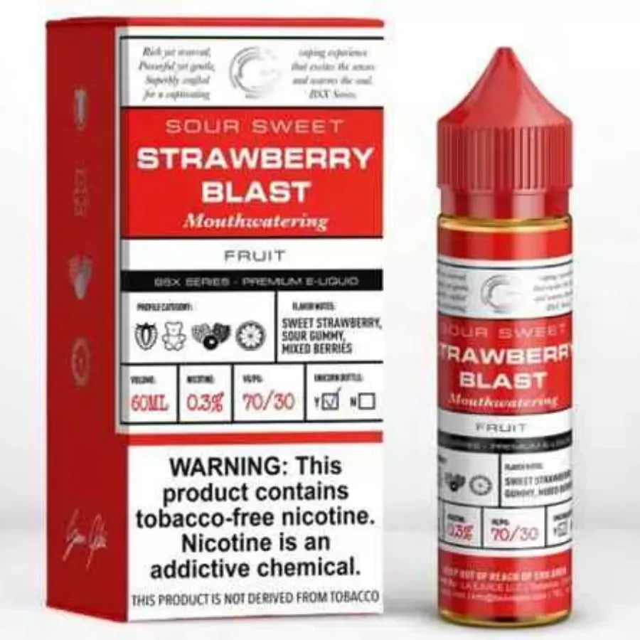Strawberry Blast - GLAS Basix Series 60ml E-Liquid in 3mg & 6mg Nicotine in Dubai