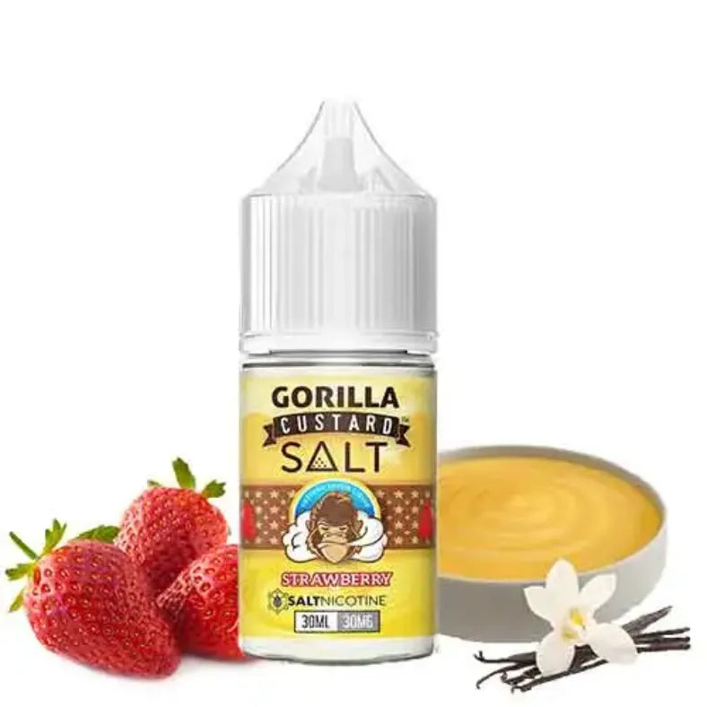 GORILLACUSTARDSaltNicotine30mlVapeE-Liquid-Strawberry