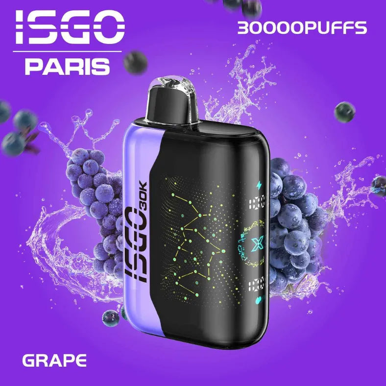 Grape - ISGO Bar Paris X 30000 Puffs Disposable Vape 50mg in Dubai, UAE