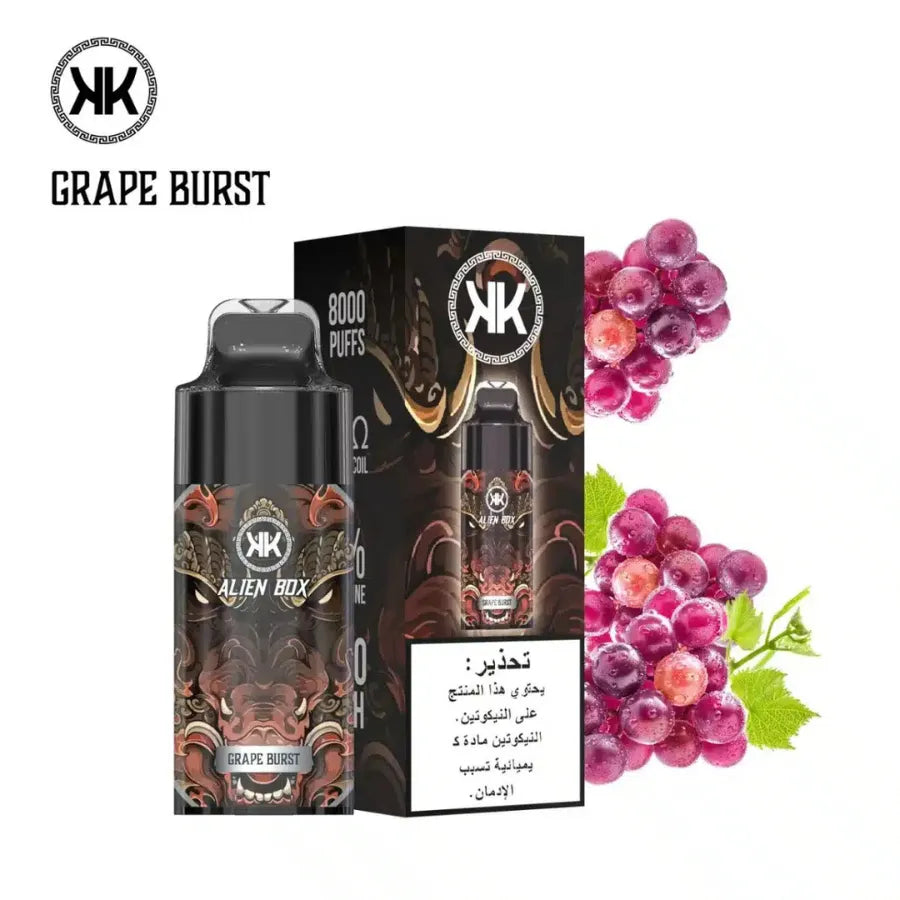 Grape Burst - KK Energy Alien Box 8000 Puffs Disposable Vape in Dubai, UAE