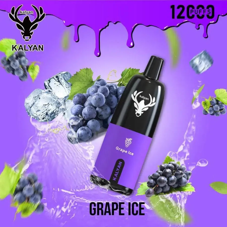 Grape Ice  - Kalyan Pro 12000 Puffs Disposable Vape 50mg in Dubai, UAE 