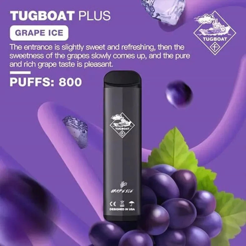 Grape Ice - Tugboat Plus 800 Puffs Disposable Vape in Dubai, UAE 