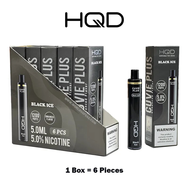 HQD Black Ice 1200 Puffs Cuvie Plus
