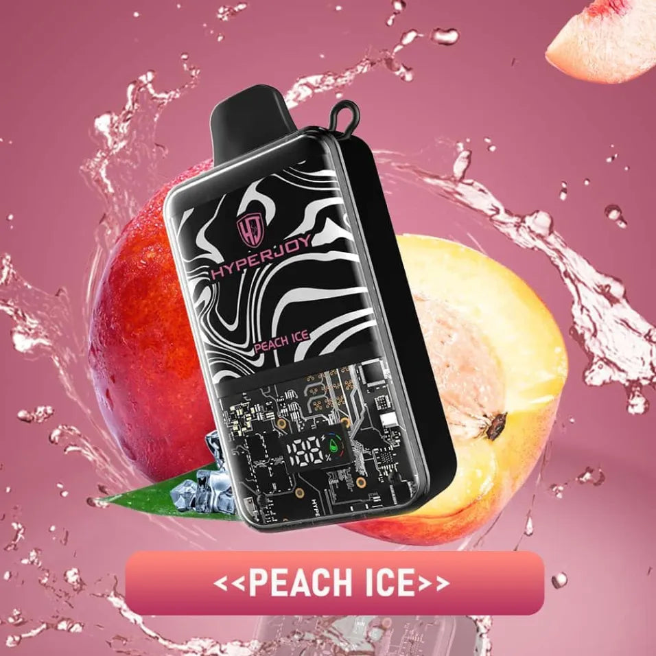 Peach Ice  -  Hyperjoy 20000 Puffs Disposable Vape 50mg in Dubai, UAE