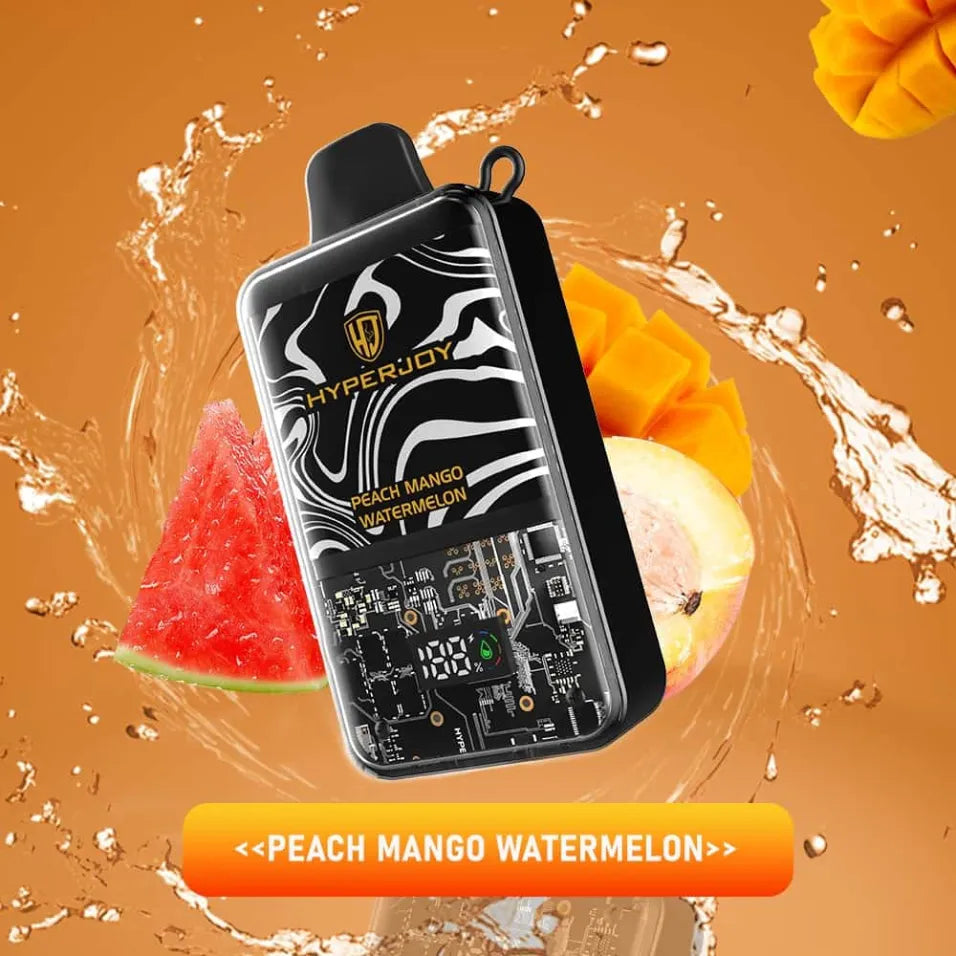 Peach Mango Watermelon  -  Hyperjoy 20000 Puffs Disposable Vape 50mg in Dubai, UAE