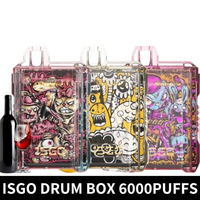 ISGO Drum Box Disposable 6000 Puffs 5% Rechargeable Vape