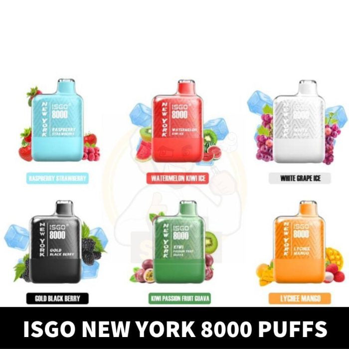 ISGO NEW YORK 8000 PUFFS RECHARGEABLE DISPOSABLE VAPE