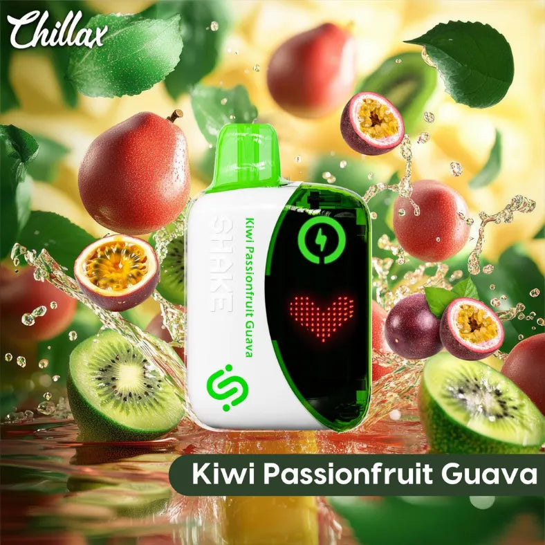 Kiwi Passion fruit Guava - Chillax Shake 22000 Puffs Disposable Vape 50mg in Dubai, UAE