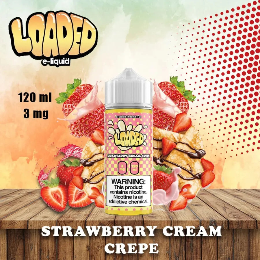 Strawberry Cream Crepe - Loaded 120ml Vape E-liquid In Dubai, UAE