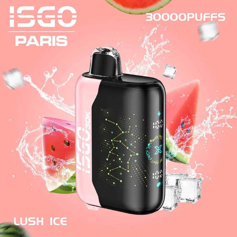 Lush Ice - ISGO Bar Paris X 30000 Puffs Disposable Vape 50mg in Dubai, UAE