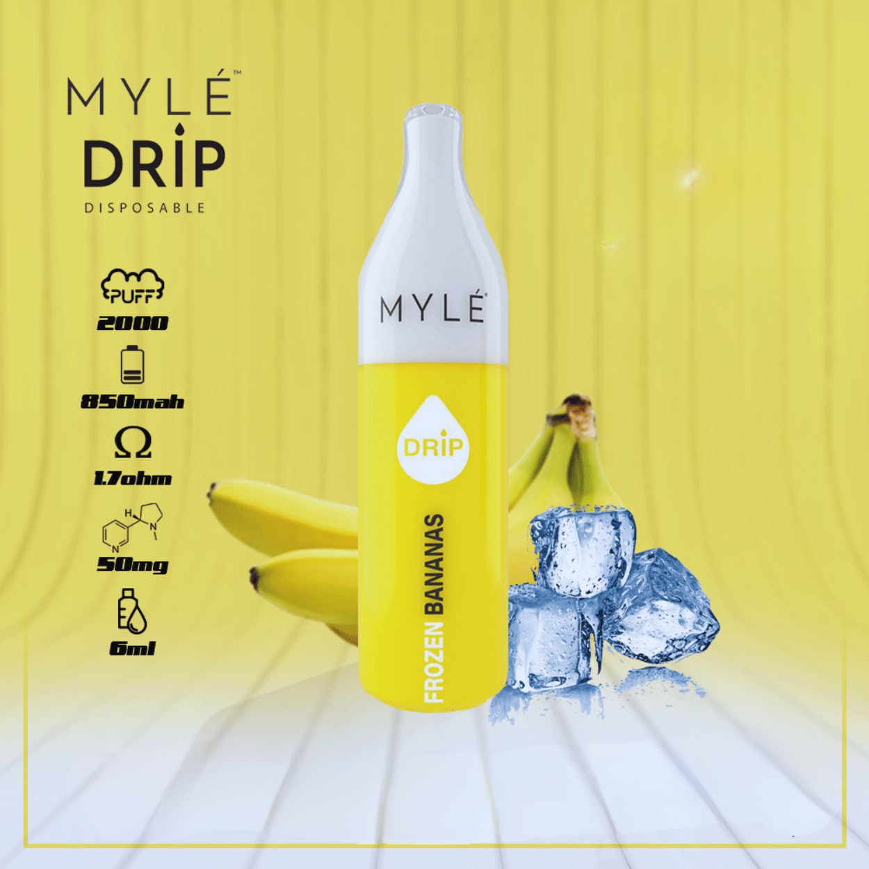 MYLE DRIP 2000 PUFFS 5% DISPOSABLE VAPE IN UAE DUBAI
