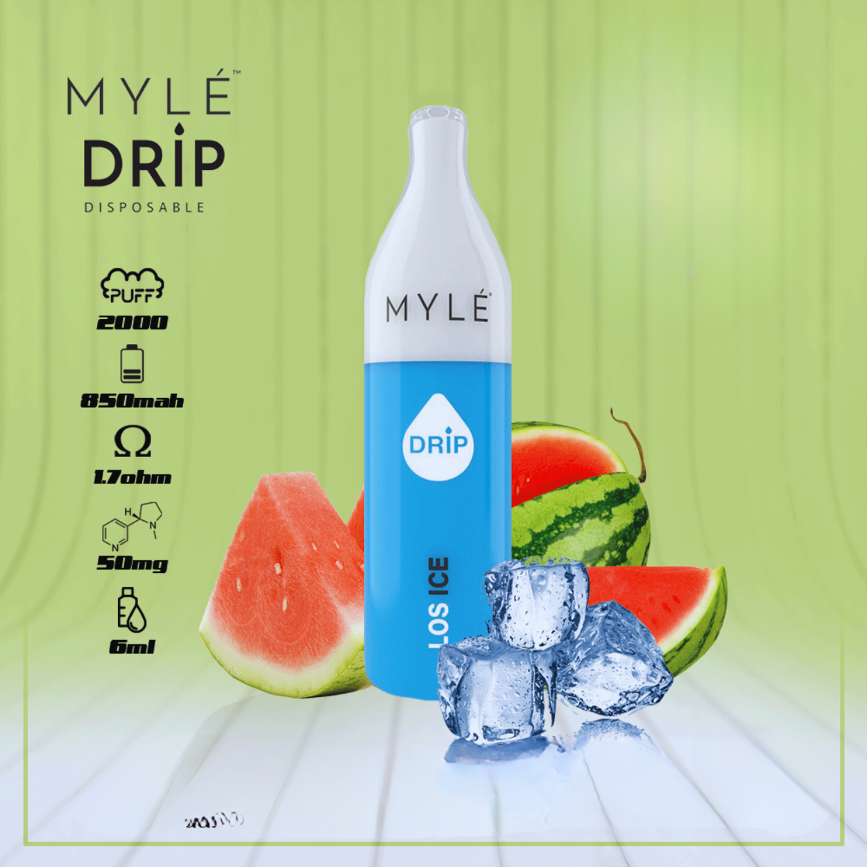 MYLE DRIP 2000 PUFFS 5% DISPOSABLE VAPE IN UAE DUBAI