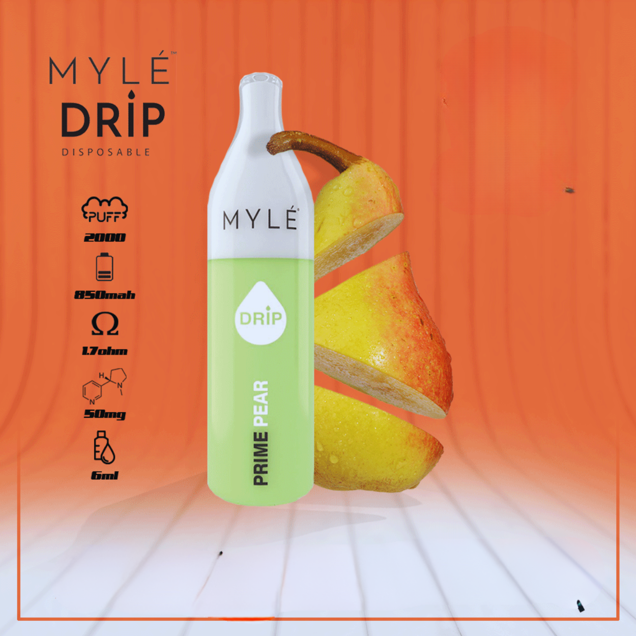 MYLE DRIP 2000 PUFFS 5% DISPOSABLE VAPE IN UAE DUBAI