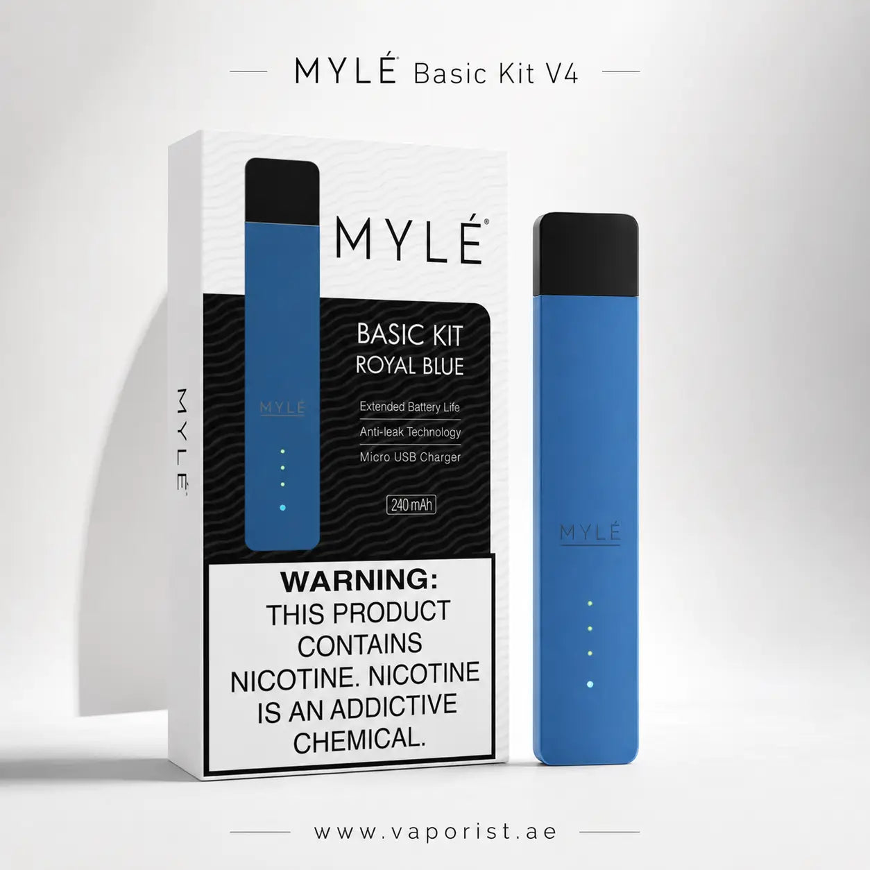 MYLE Basic Kit V4 disposable vape  Royal Blue