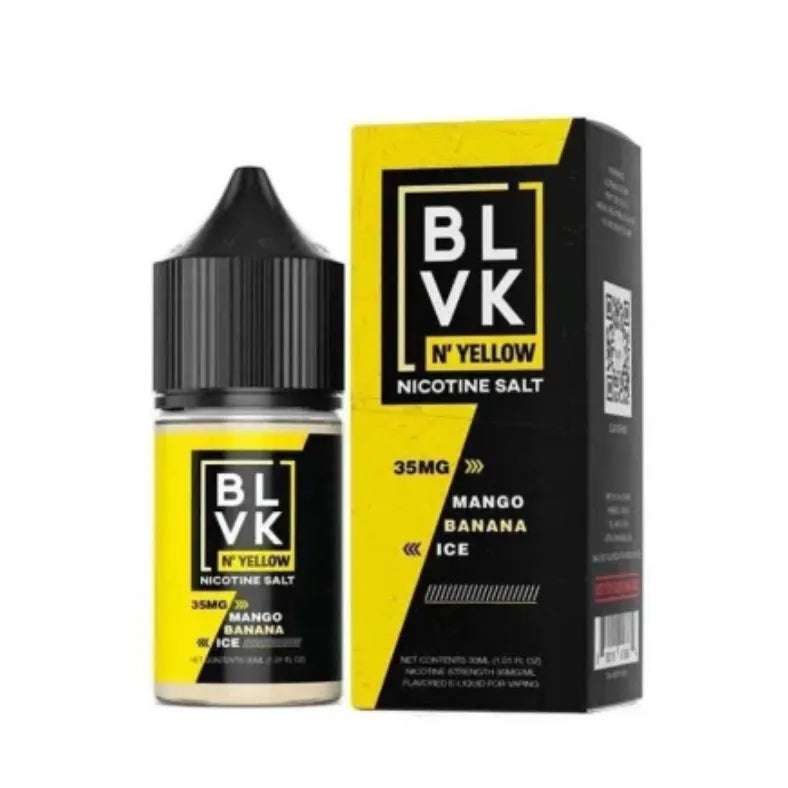 Mango Banana Ice   - BLVK N Yellow Series Salt Nicotine 30 ml Vape E-Liquid in Dubai
