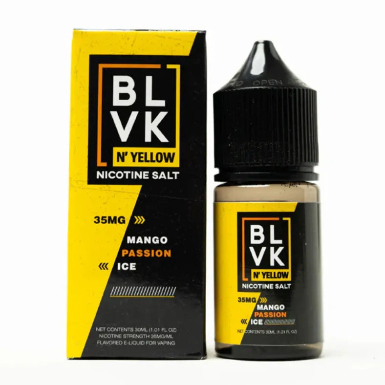 Mango Passion Ice   - BLVK N Yellow Series Salt Nicotine 30 ml Vape E-Liquid in Dubai