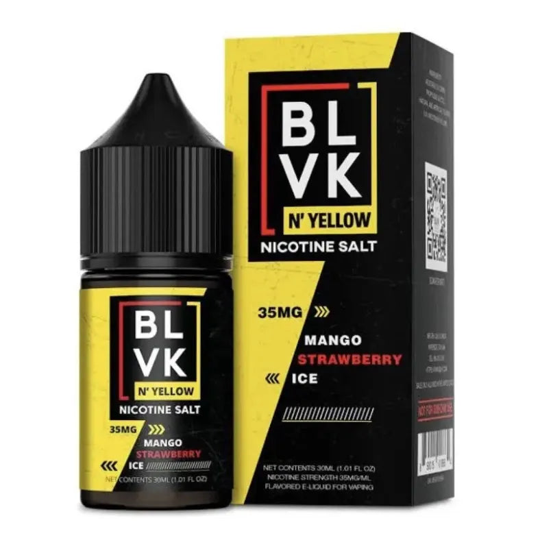 Mango Strawberry Ice   - BLVK N Yellow Series Salt Nicotine 30 ml Vape E-Liquid in Dubai